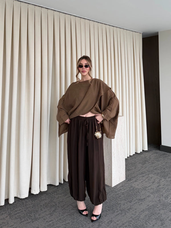 Kahverengi Şalvar Pantolon - 51316