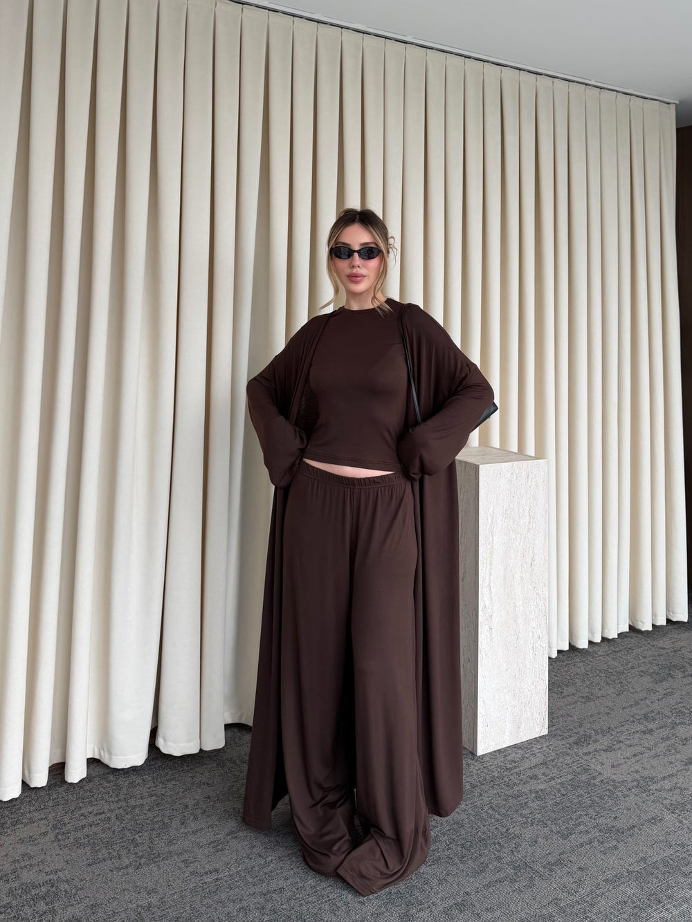 Kahverengi Üçlü Takım - 30121