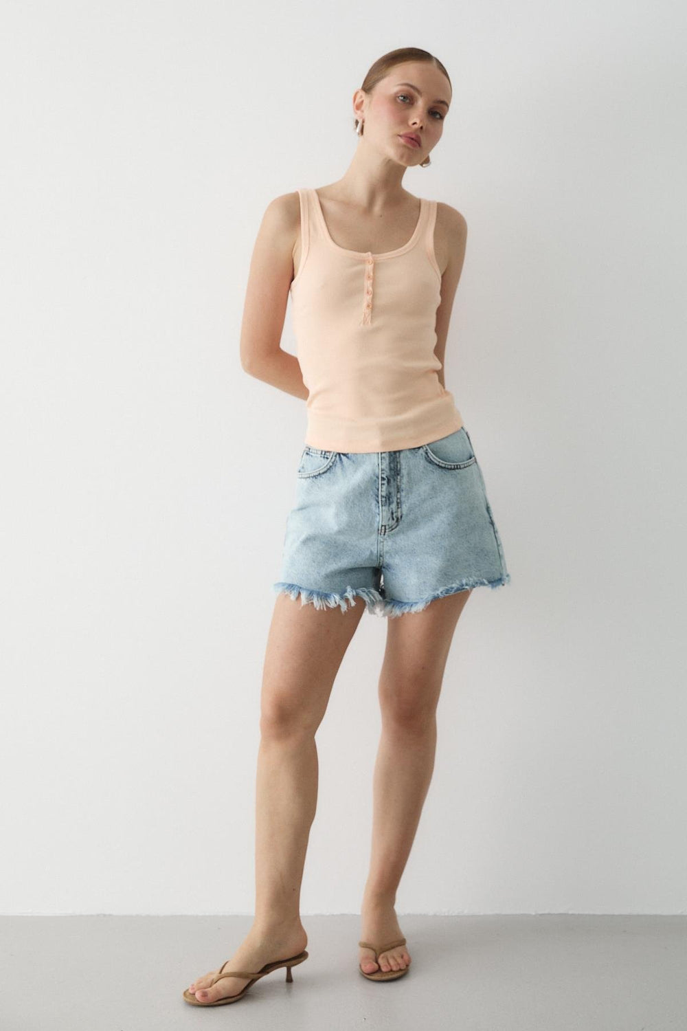 Somon Önden Düğmeli Atlet