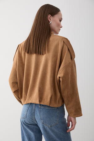 Bej Clara Süet Ceket - 2929