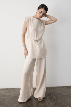 Taş Aksesuar Detaylı İkili Takım