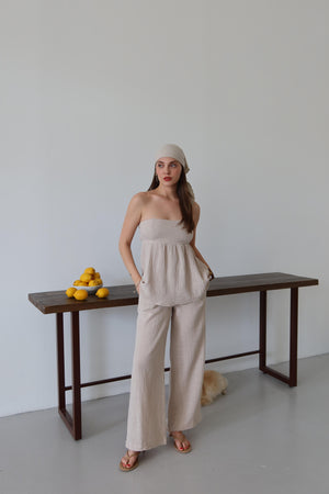 Taş Bandanalı %100 Pamuk Müslin Takım