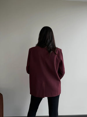Bordo Blazer Ceket - 7619