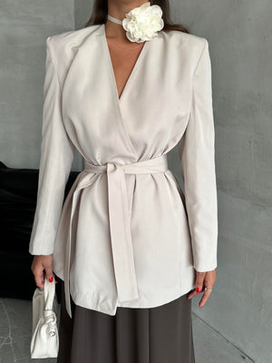 Taş Elegant Kuşaklı Ceket