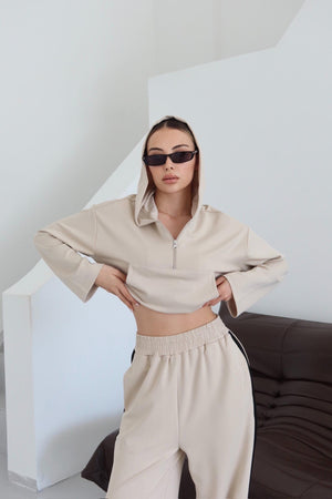 Taş Kapüşonlu Garnili Takım