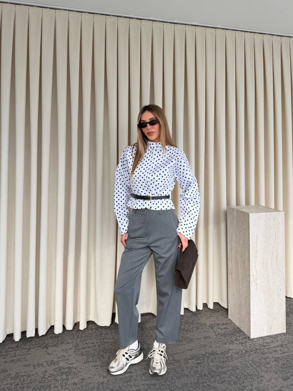 Gri Klasik Düz Kesim Pantolon - 9957