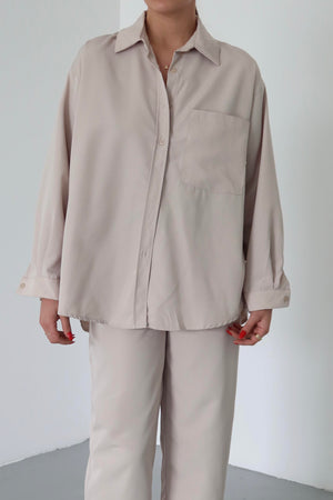 Taş Merlin Kemerli Gömlek Pantolon Takım