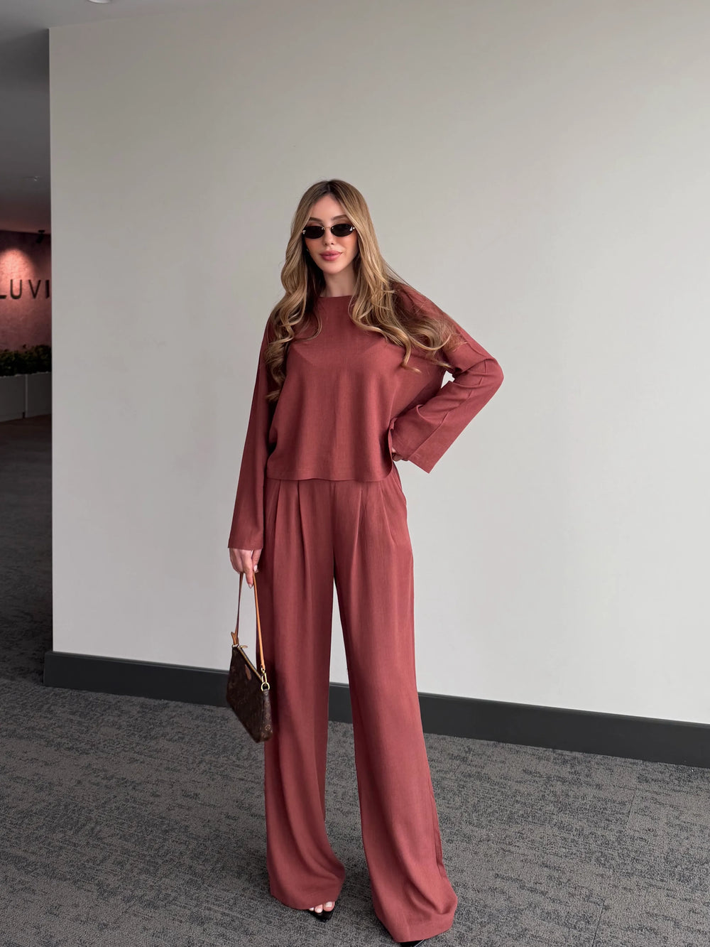 Kiremit Mermaid Bluz Pantolon Takım - 8760