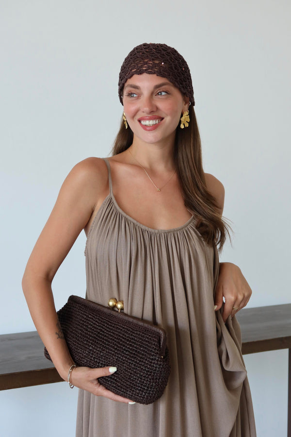 Vizon Askılı Rahat Kesim Elbise