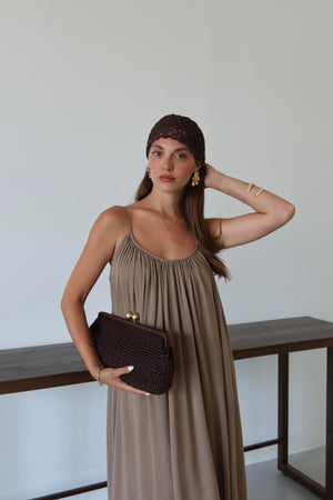 Vizon Askılı Rahat Kesim Elbise