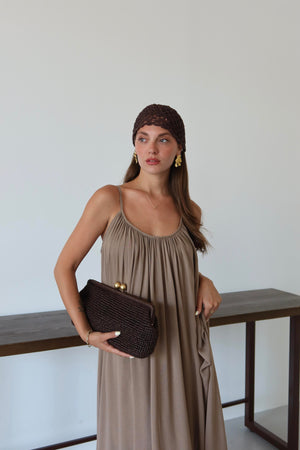 Vizon Askılı Rahat Kesim Elbise