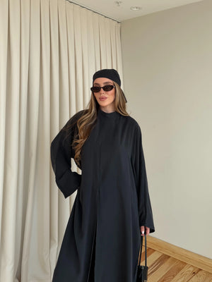 Siyah Bandana/Bel Kemer Aksesuarlı Kimono Takım - 8832