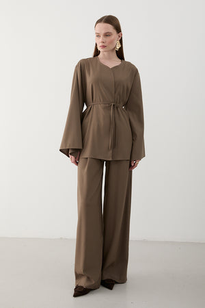 Vizon İpli Kimono Takım - 8864