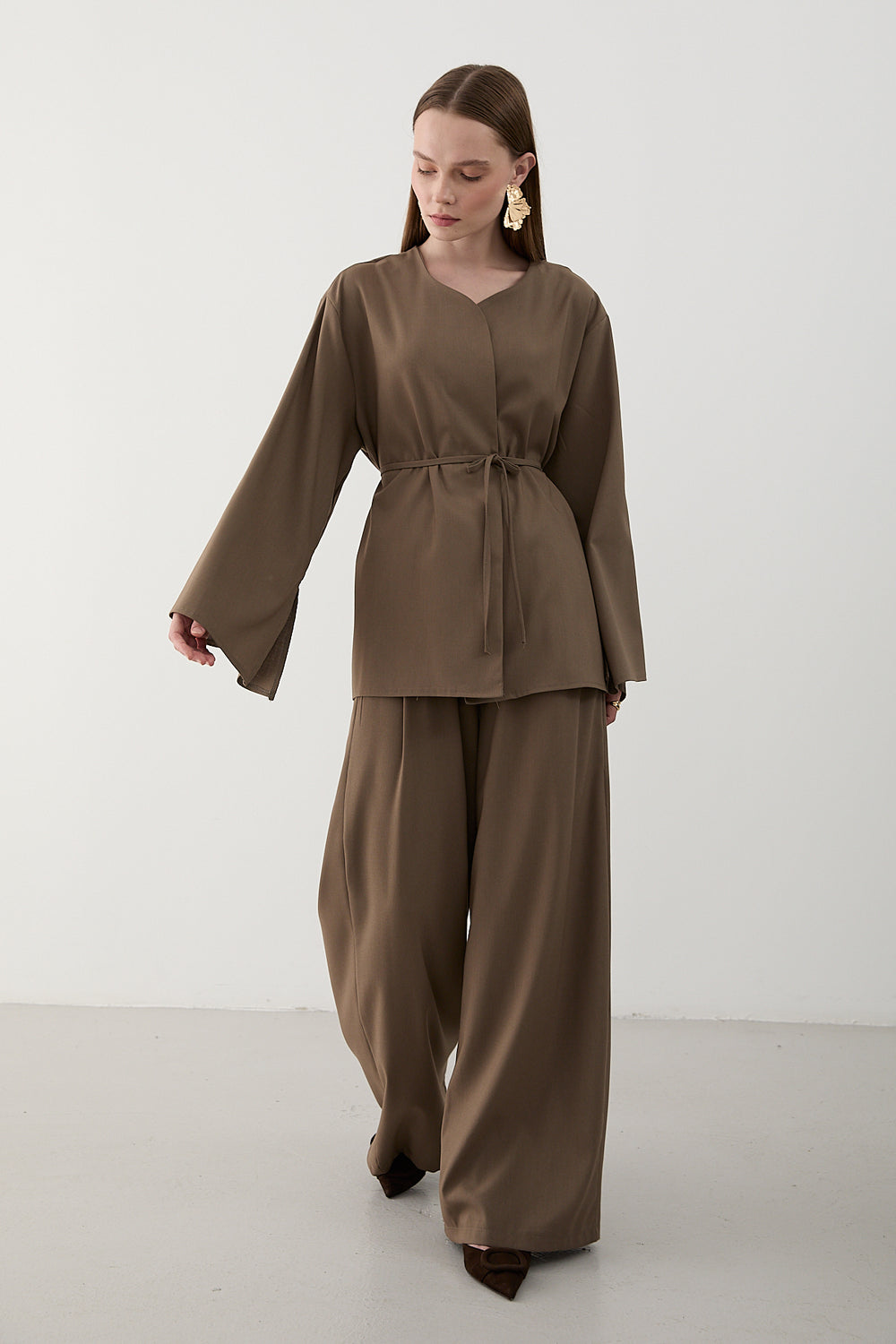 Vizon İpli Kimono Takım - 8864