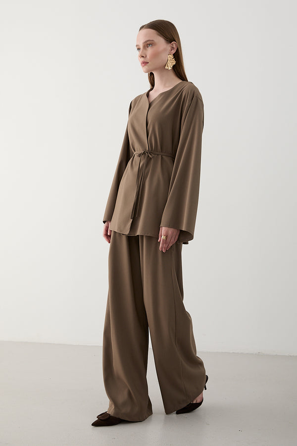 Vizon İpli Kimono Takım - 8864