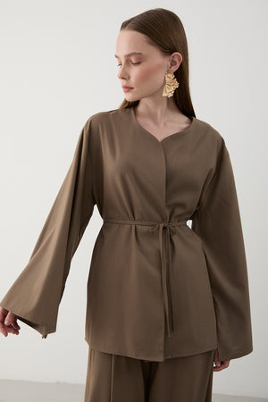 Vizon İpli Kimono Takım - 8864